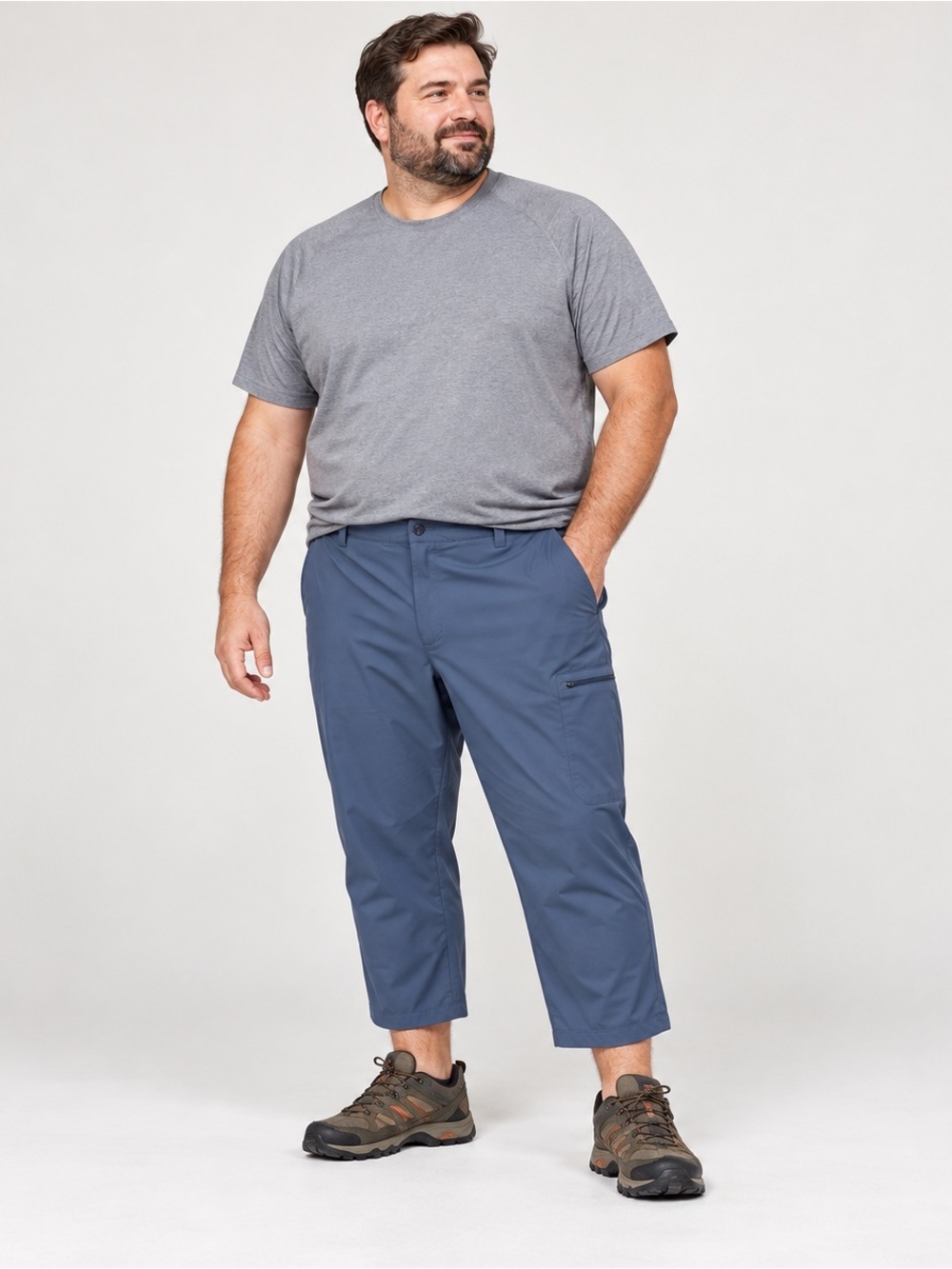 Columbia Hiking Pants Mens 46x26 Narrow Pointe Lightweight Stretch Blue